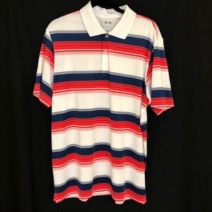 AdIdas Men’s Golf Shirt Red Blue Large